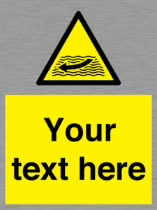 Custom Warning strong river flows